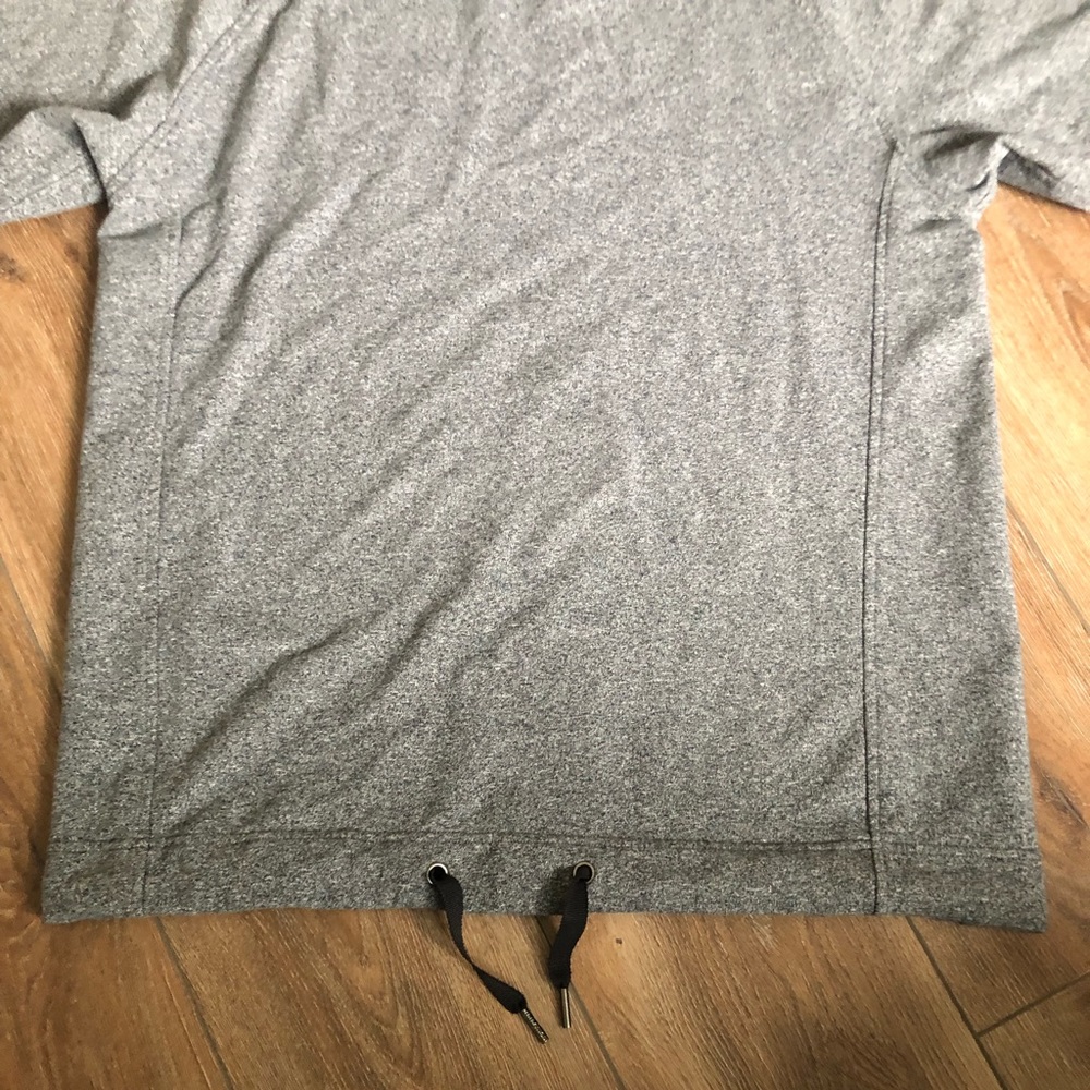 Lululemon Short Sleeved Tunic Sweatshirt With Front Tie - Gray, Size 6